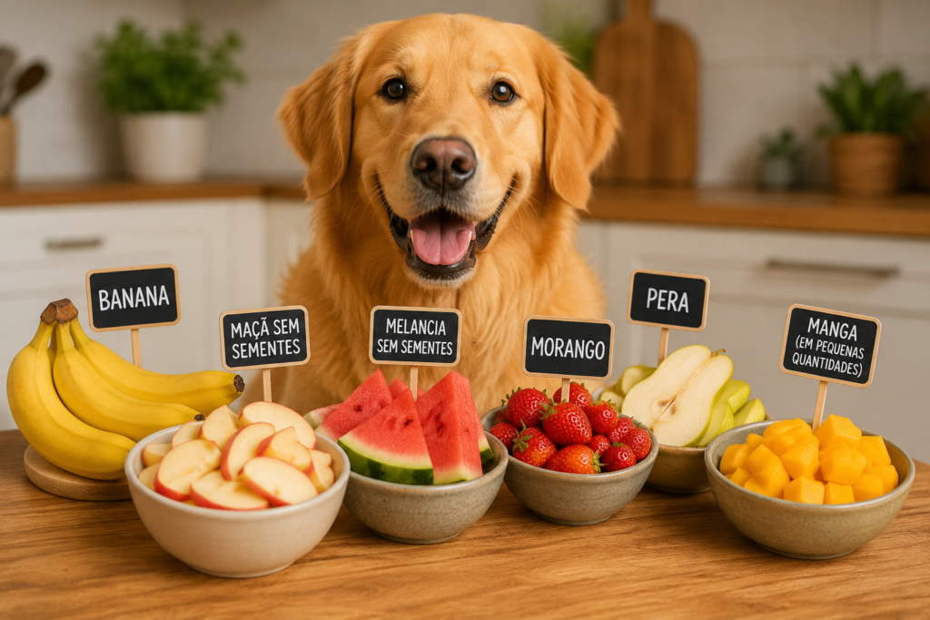 Frutas diversas para o seu cachorro