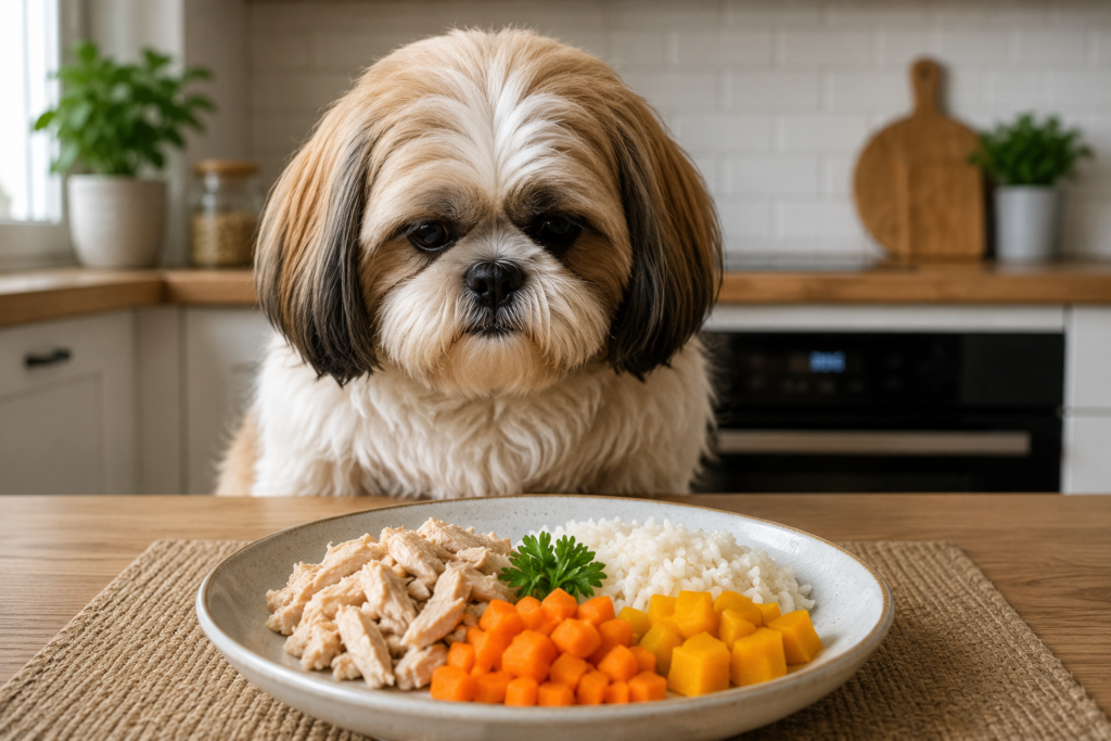 Ingredientes saudáveis para alimentação caseira de Shih Tzu