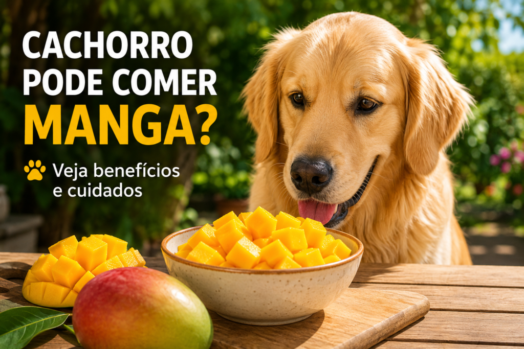 Cachorro pode comer manga como petisco saudável e rico em vitaminas 🥭🐶