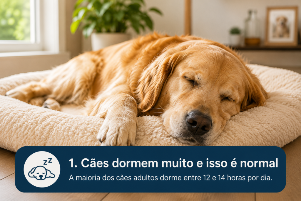 Cachorro dormindo tranquilamente em uma cama confortável durante o dia